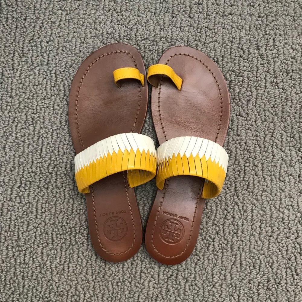 Tory Burch mustard sandals